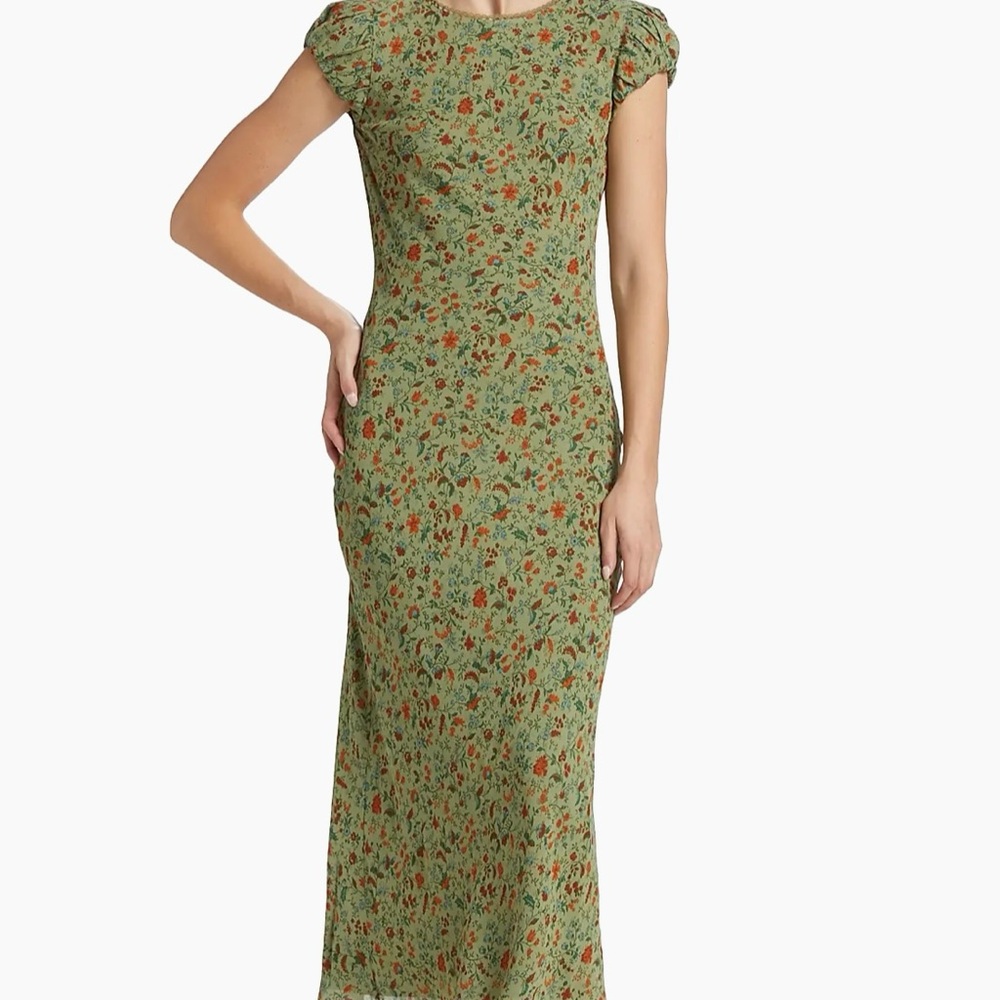 Reformation Leana Floral Georgette Midi Dress size 6